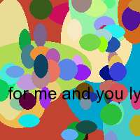 for me and you lyrics